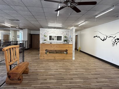 Dog day care in Scottville Michigan Scrubbing Muzzles 1